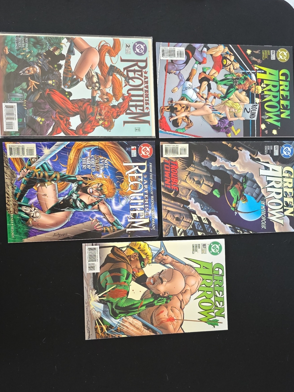 Green Arrow And Artemis Comic Book Set Of 5